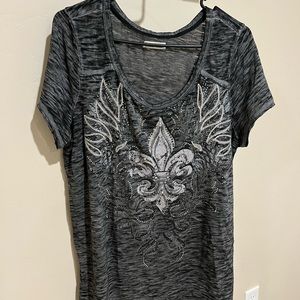 Maurices - Fleur De Lis Rhinestone Shirt